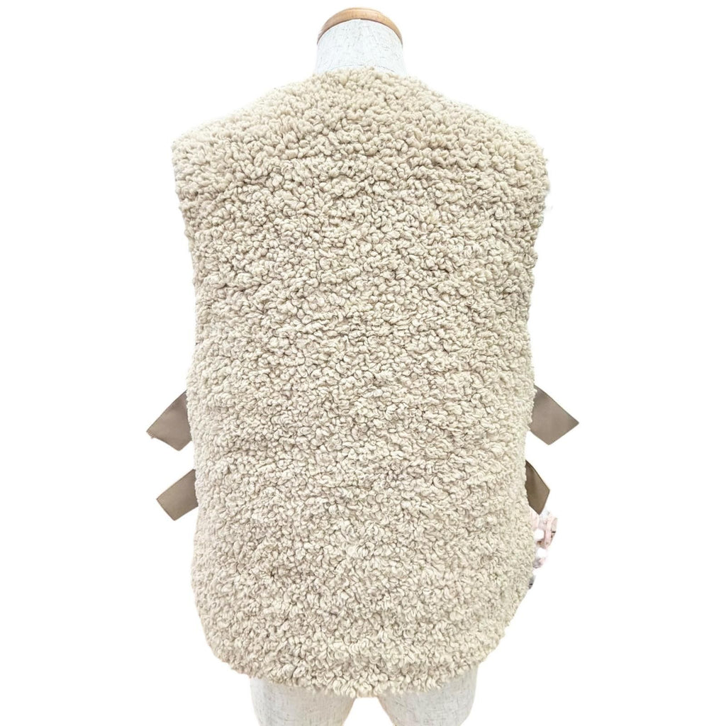 Dior Macro Cannage Fleece Reversible Vest Beige XS — view 4
