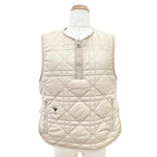 Dior Macro Cannage Fleece Reversible Vest Beige XS — view 2