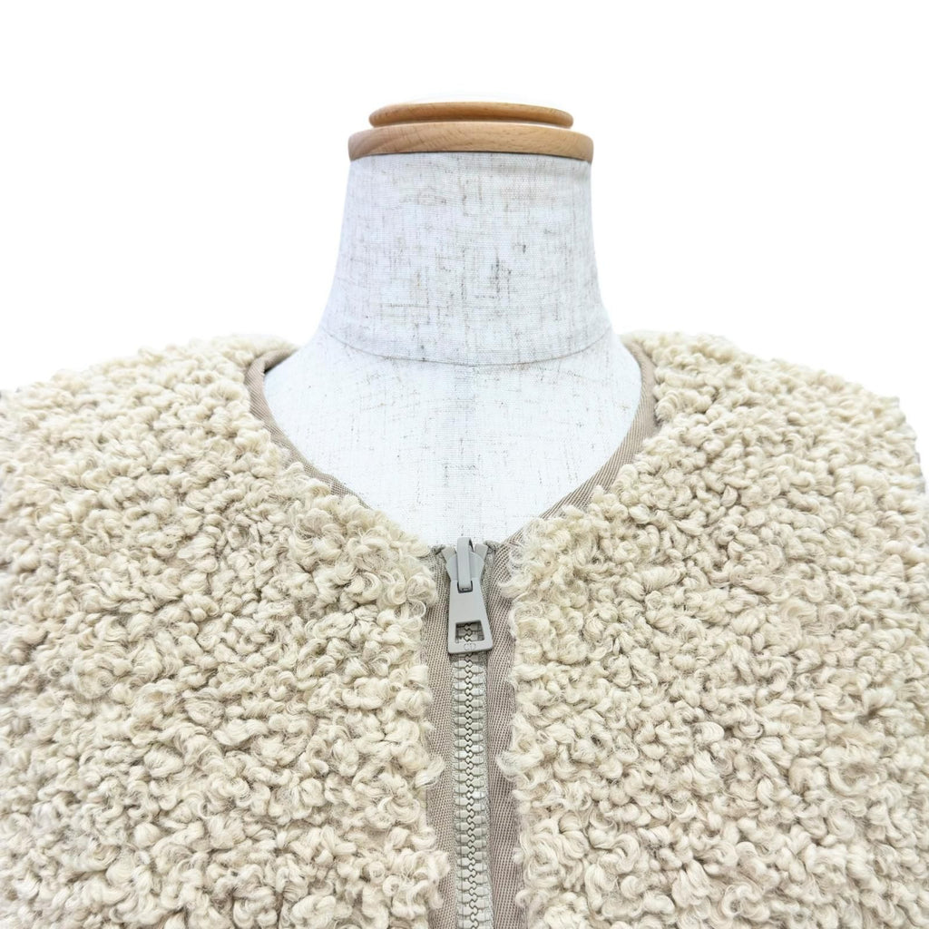 Dior Macro Cannage Fleece Reversible Vest Beige XS — view 5