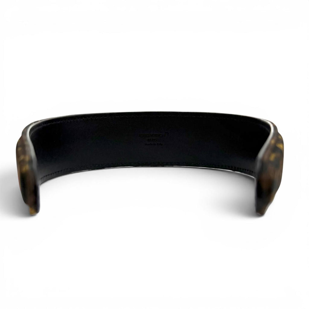 Louis Vuitton Headband LV Safari Monogram Leather Brown