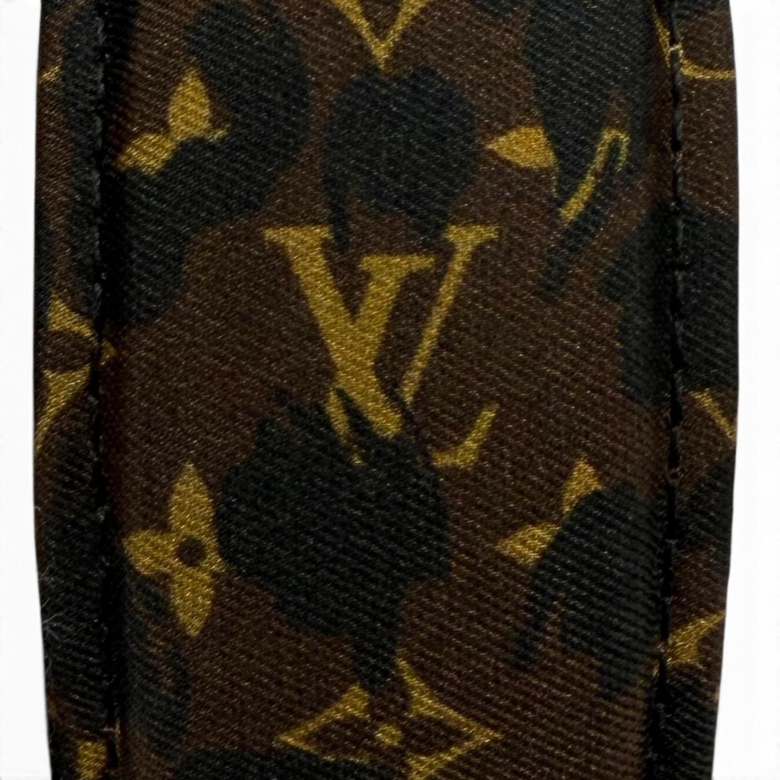 Louis Vuitton Headband LV Safari Monogram Leather Brown