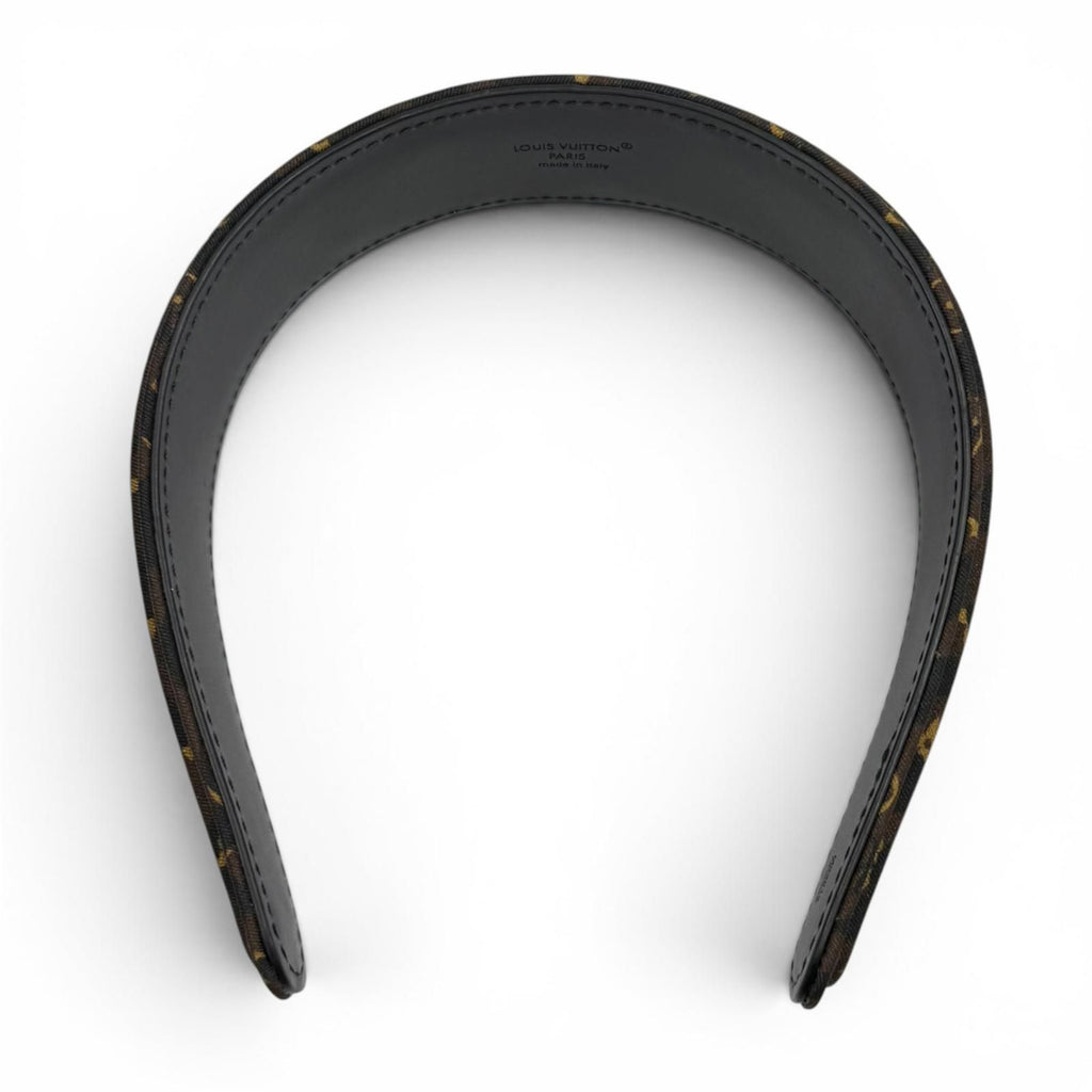Louis Vuitton Headband LV Safari Monogram Leather Brown