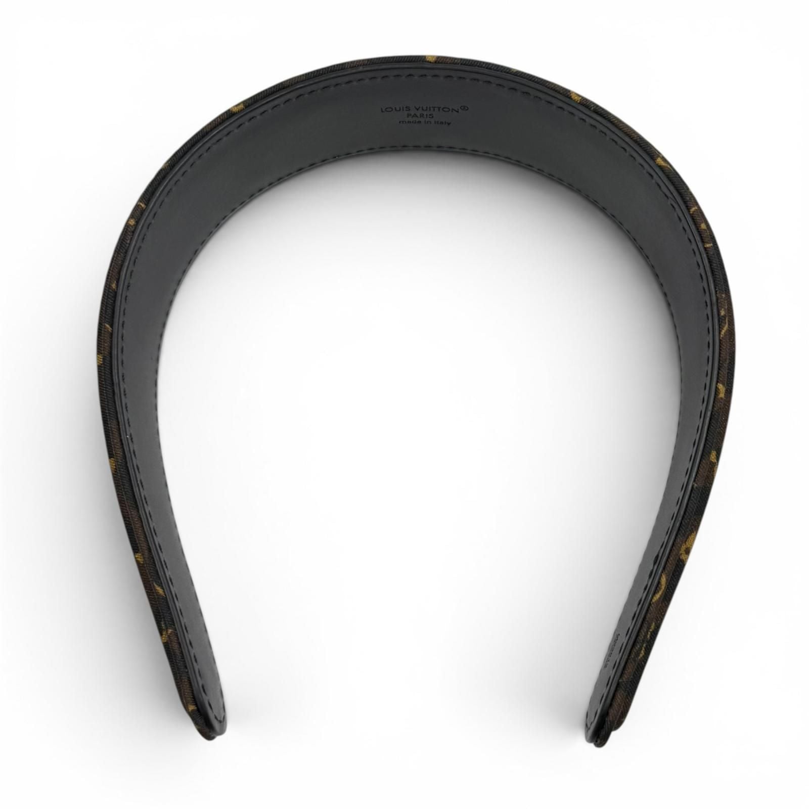 Louis Vuitton Headband LV Safari Monogram Leather Brown