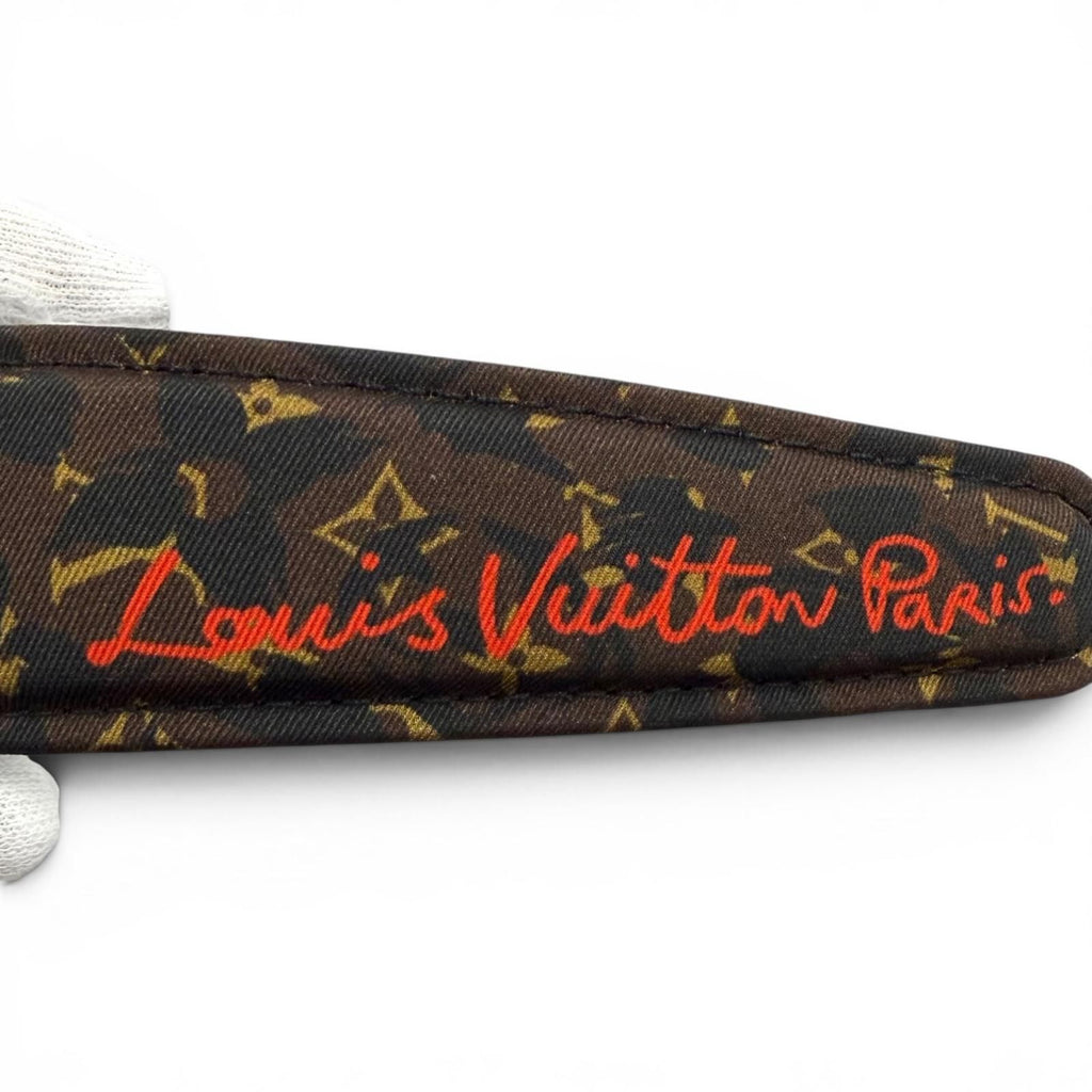 Louis Vuitton Headband LV Safari Monogram Leather Brown