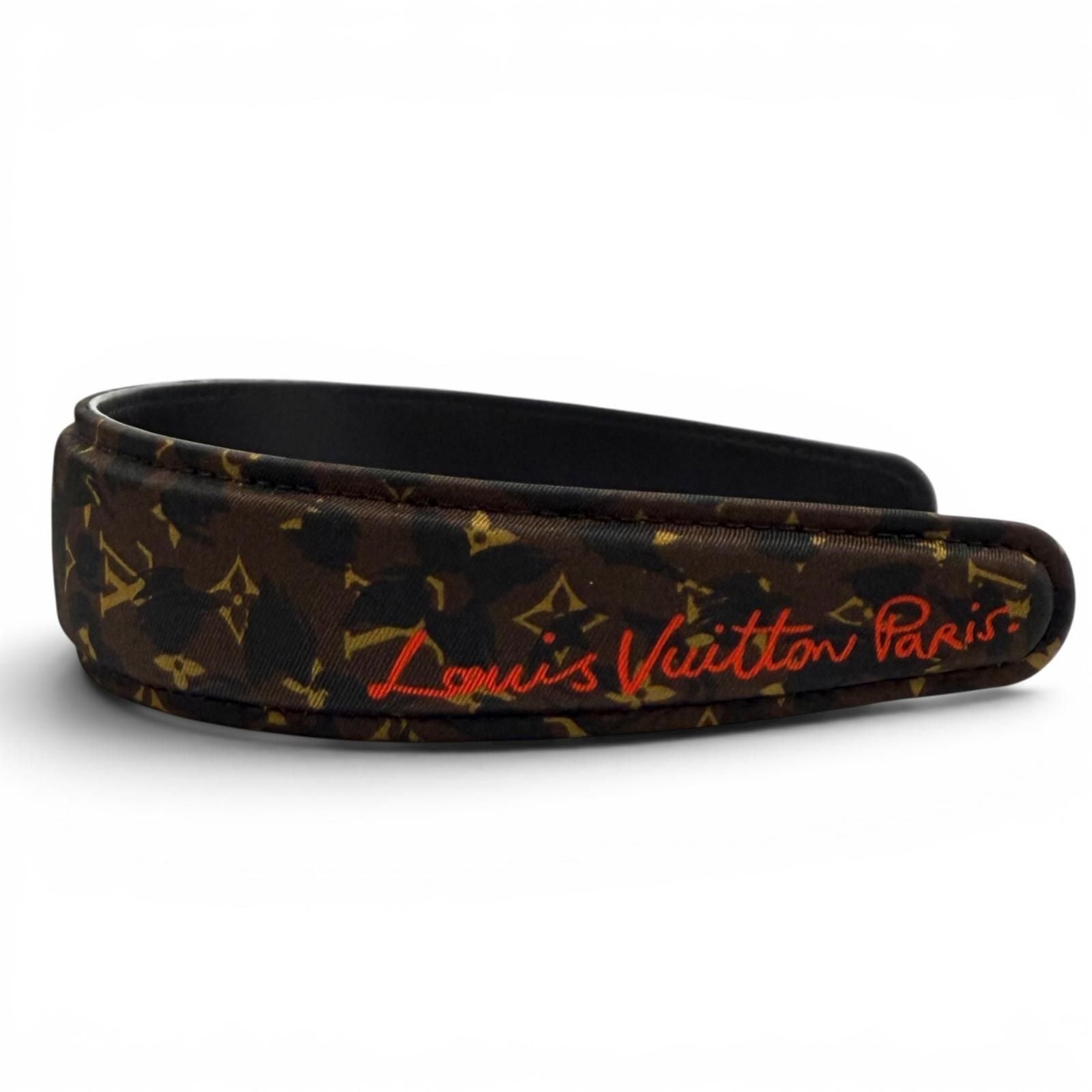 Louis Vuitton Headband LV Safari Monogram Leather Brown
