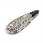 Louis Vuitton Doc Lacquer Plaid Pattern Cap Type Ballpoint Pen Silver Black