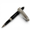 Louis Vuitton Doc Lacquer Plaid Pattern Cap Type Ballpoint Pen Silver Black
