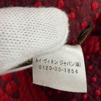 Louis Vuitton Echarpe Logo Mania Wool Silk Ruby Monogram Scarf