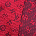 Louis Vuitton Echarpe Logo Mania Wool Silk Ruby Monogram Scarf