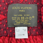 Louis Vuitton Echarpe Logo Mania Wool Silk Ruby Monogram Scarf