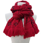 Louis Vuitton Echarpe Logo Mania Wool Silk Ruby Monogram Scarf