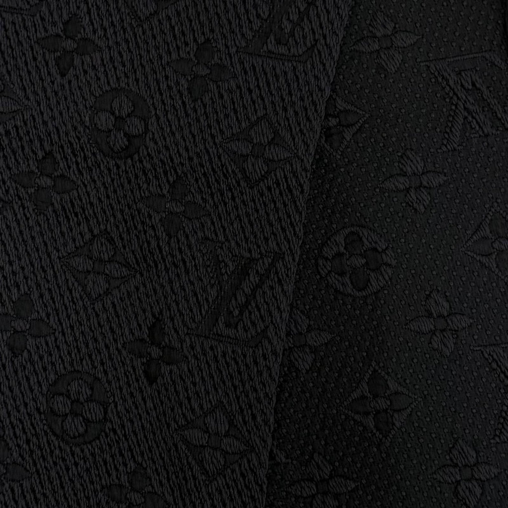 Louis Vuitton Echarpe Logo Mania Silk Blend Anthracite Monogram Scarf Black
