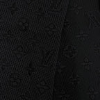 Louis Vuitton Echarpe Logo Mania Silk Blend Anthracite Monogram Scarf Black