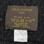 Louis Vuitton Echarpe Logo Mania Silk Blend Anthracite Monogram Scarf Black