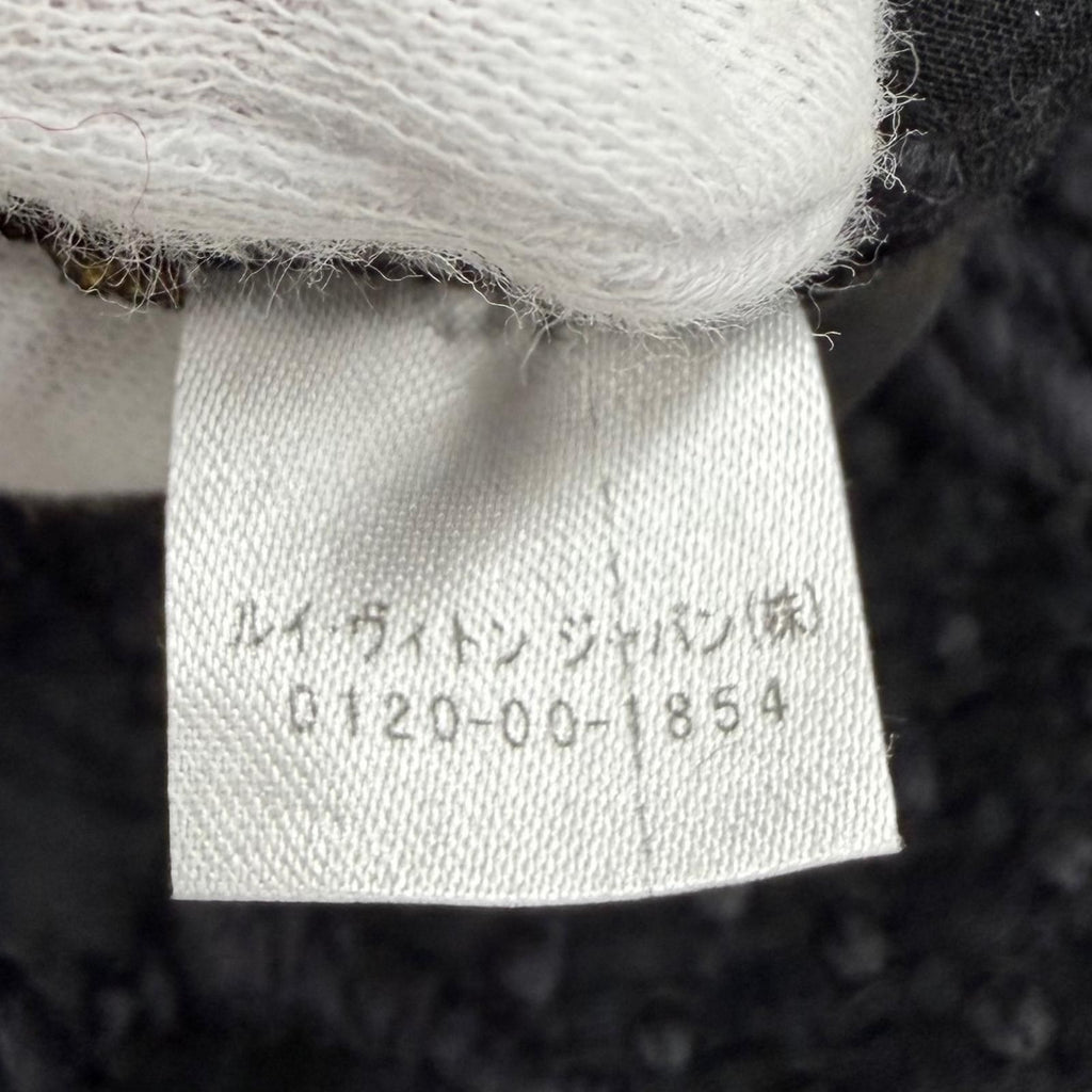 Louis Vuitton Echarpe Logo Mania Silk Blend Anthracite Monogram Scarf Black
