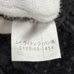 Louis Vuitton Echarpe Logo Mania Silk Blend Anthracite Monogram Scarf Black
