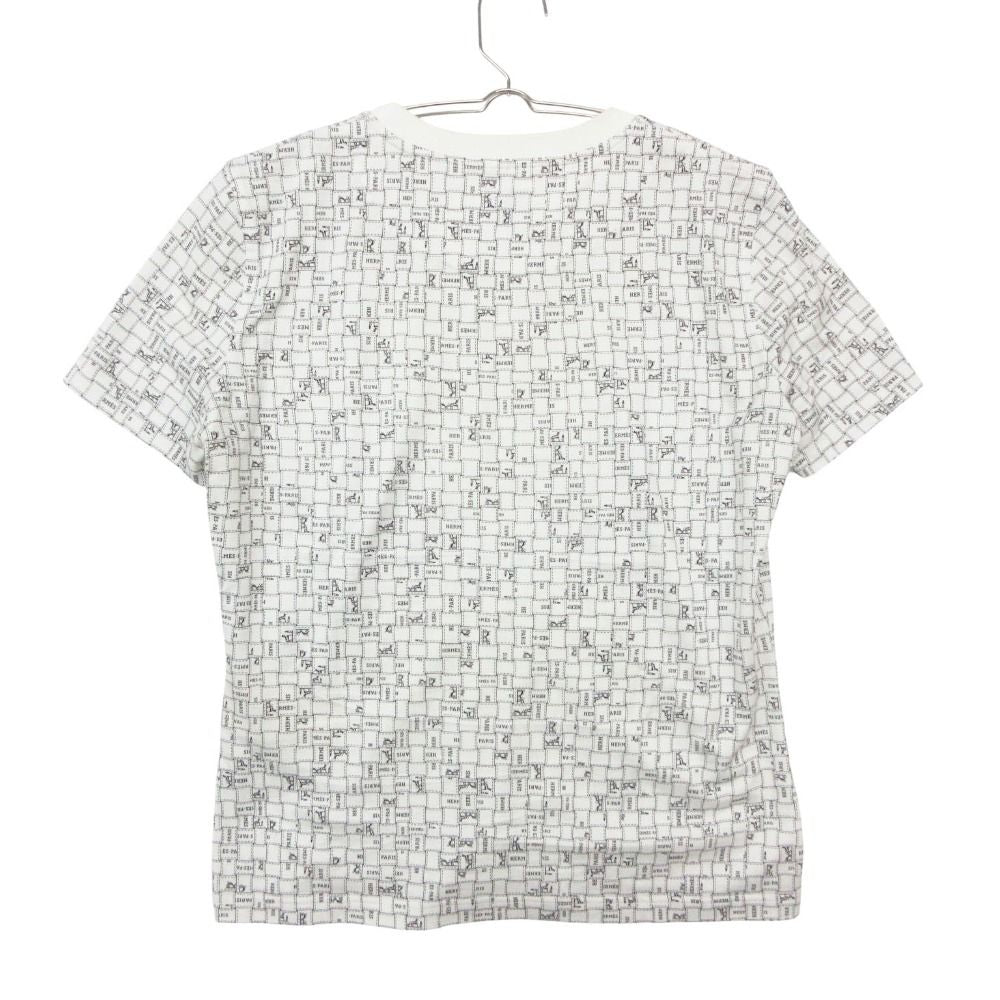 Hermes Short Sleeve T-Shirt Bolduc Check Top White — view 2