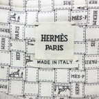 Hermes Short Sleeve T-Shirt Bolduc Check Top White — view 5