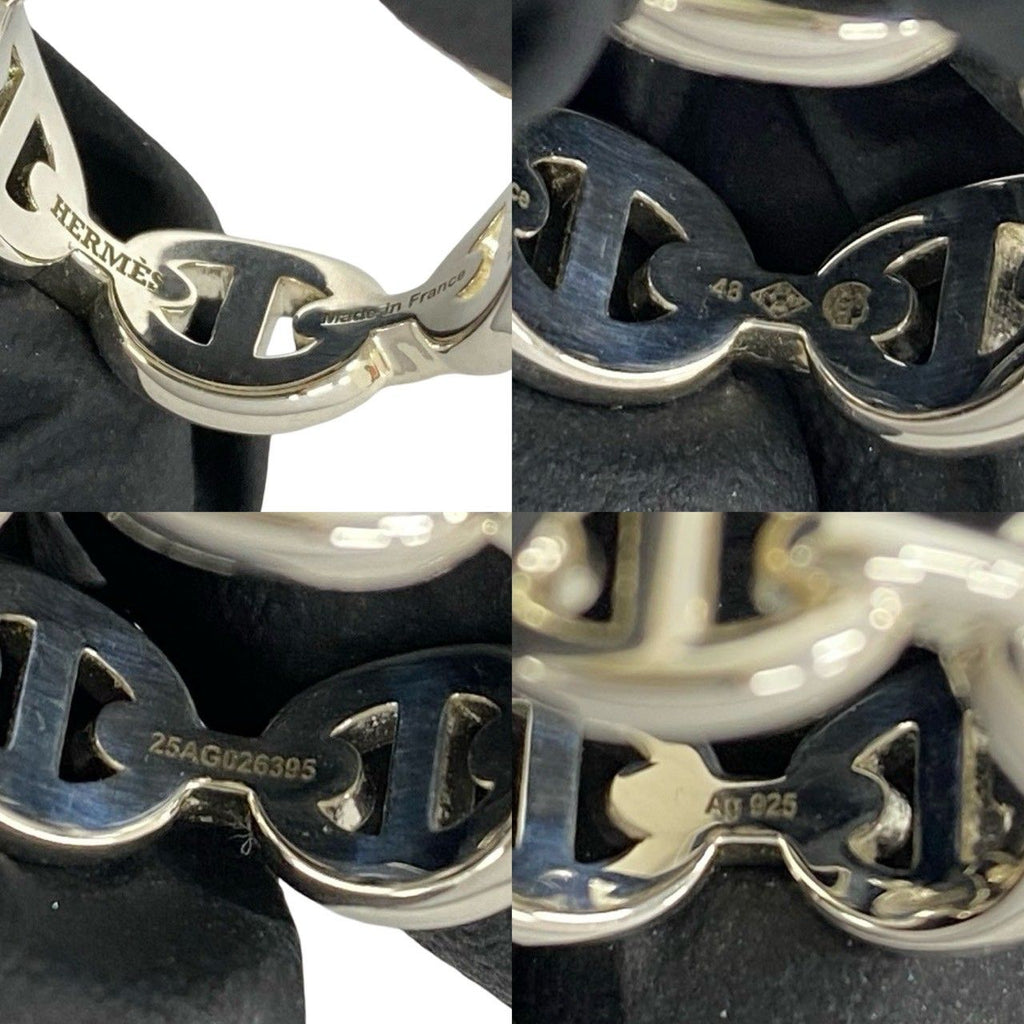 Hermes Chaine D'ancre Ring 925 Sterling Silver