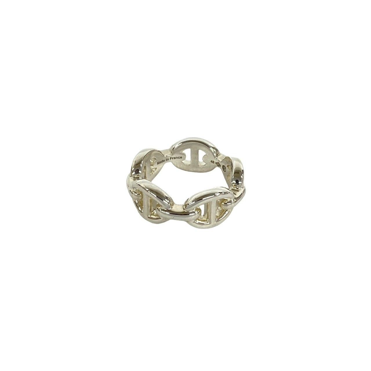 Hermes Chaine D'ancre Ring 925 Sterling Silver