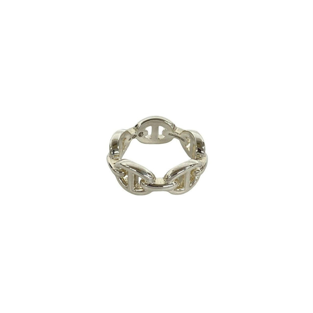 Hermes Chaine D'ancre Ring 925 Sterling Silver