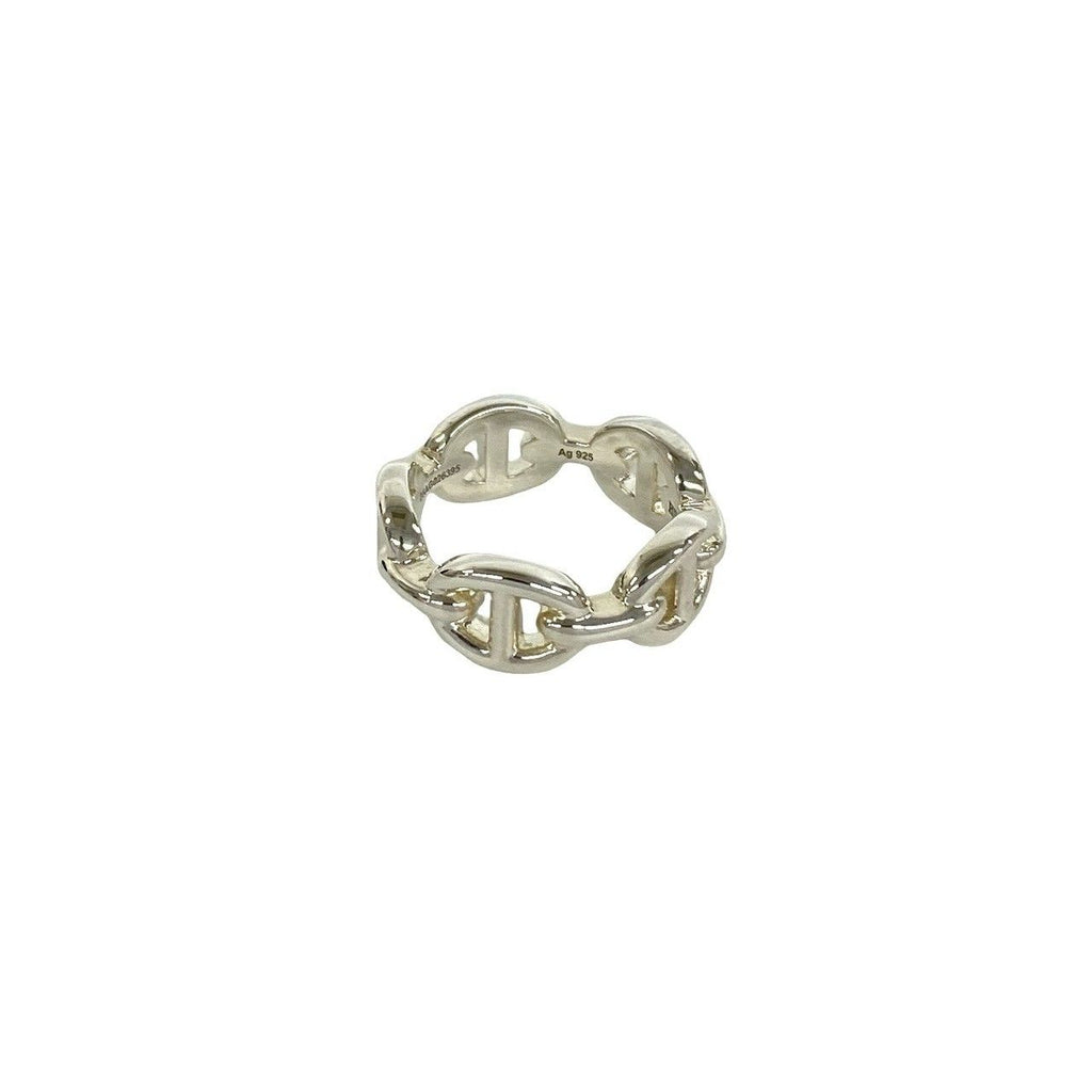 Hermes Chaine D'ancre Ring 925 Sterling Silver