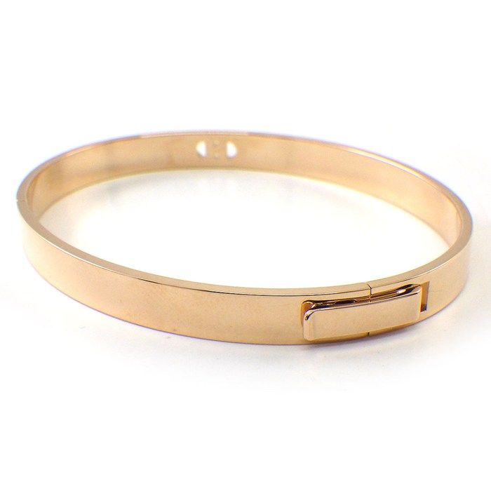 Hermes Bangle D'ancre PM XS 27 Points Diamond Total 18k Pink Gold Bracelet