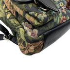 Saint Laurent Festival Tapestry Backpack Canvas Leather Black Multicolor Fine — view 5