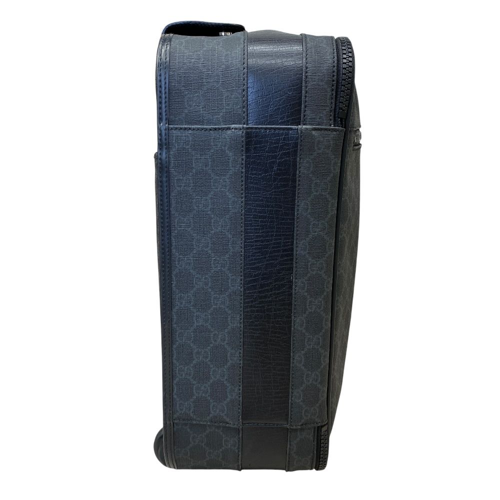 Gucci GG Supreme Travel Bag Carry Case Trolley Leather Black Gray Fine Daily — view 4