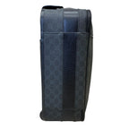 Gucci GG Supreme Travel Bag Carry Case Trolley Leather Black Gray Fine Daily — view 4