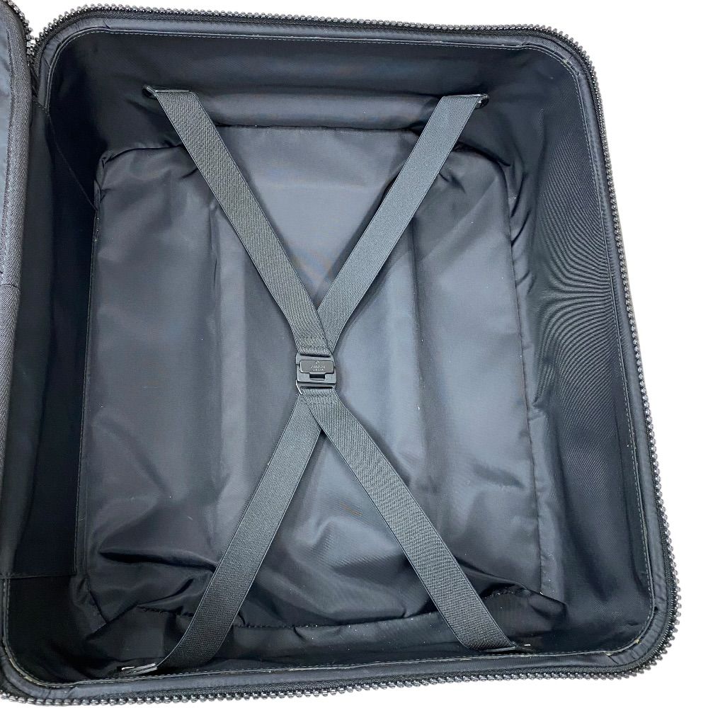 Gucci GG Supreme Travel Bag Carry Case Trolley Leather Black Gray Fine Daily — view 7