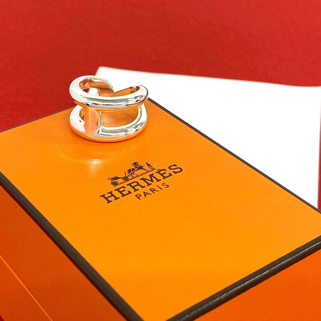 Hermes Osmose PM 925 Sterling Silver Ring