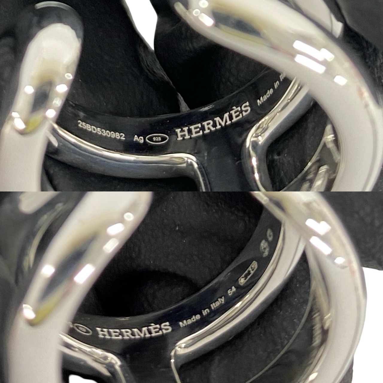Hermes Osmose PM 925 Sterling Silver Ring