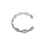 Hermes Included Enchainee Bangle 925 Sterling Silver Bracelet