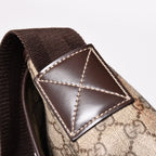 Gucci GG Supreme Canvas Messenger Shoulder Bag Silver — view 7