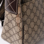 Gucci GG Supreme Canvas Messenger Shoulder Bag Silver — view 6