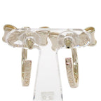 Chanel Ribbon Hoop CC Logo Earrings Metal Gold — view 4