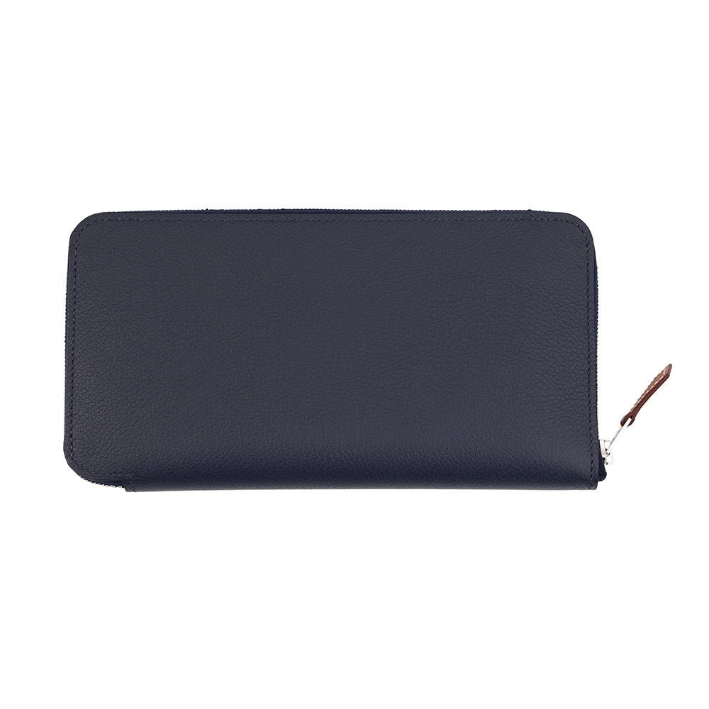 Hermes Wallet Azap Long Silk in Blue Nuit Silver