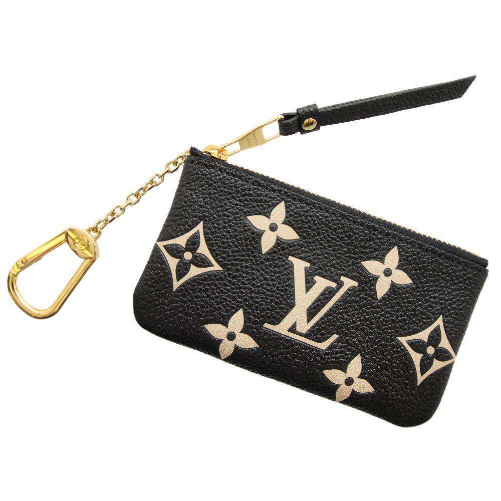 Louis Vuitton Coin Case Monogram Empreinte Card&key Pochette Cles Black Beige