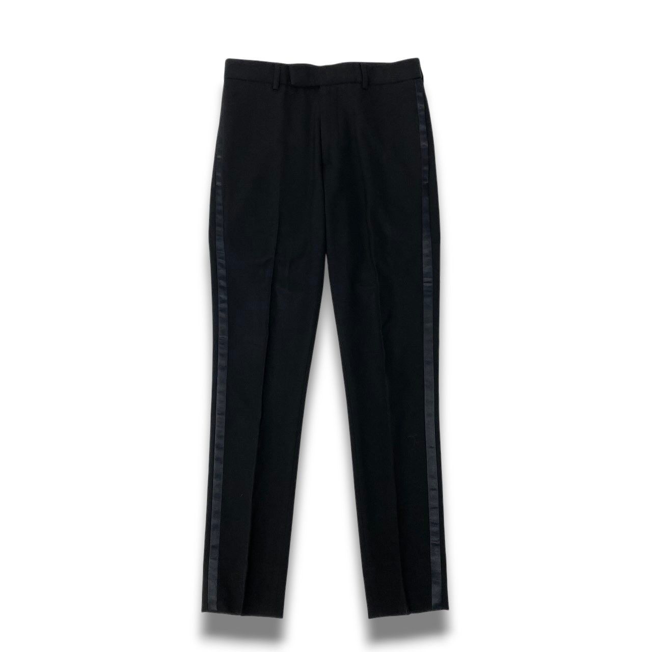 Dior Homme Slim Tapered Pants Side Line Trousers 40 Black Bottom