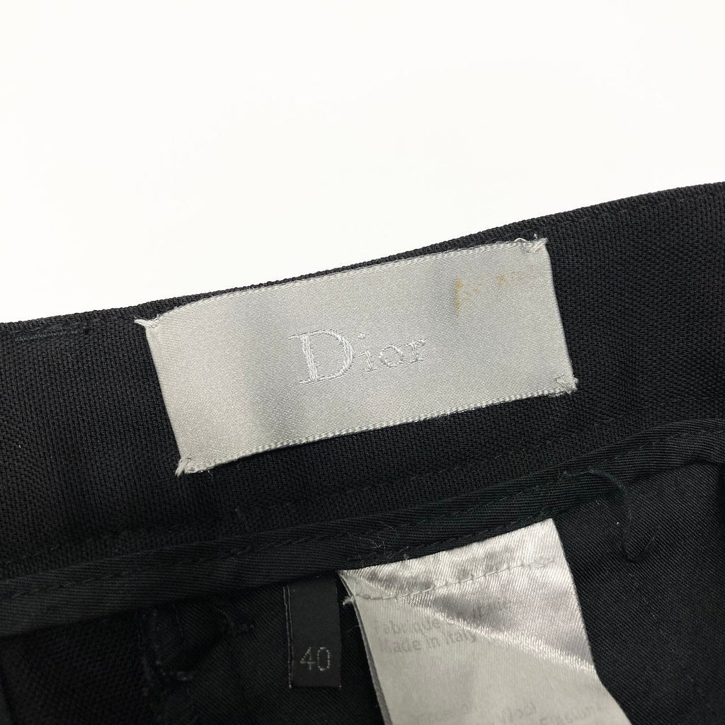 Dior Homme Slim Tapered Pants Side Line Trousers 40 Black Bottom — view 7
