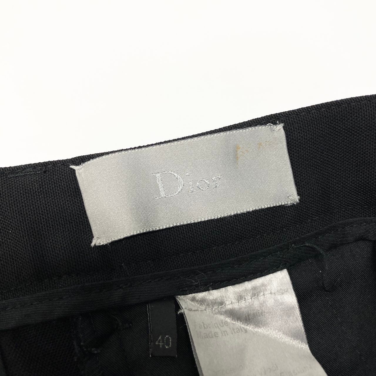 Dior Homme Slim Tapered Pants Side Line Trousers 40 Black Bottom — view 7