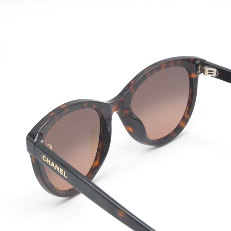 Chanel Sunglasses Brown Gold CC Logo Eyewear