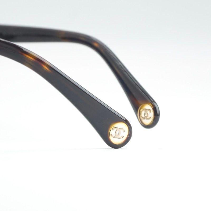 Chanel Sunglasses Brown Gold CC Logo Eyewear