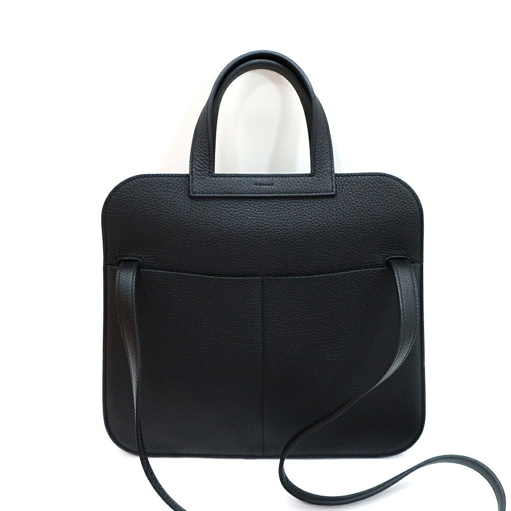 Hermes Heaven Halzan 31 Black Noir Bag Silver
