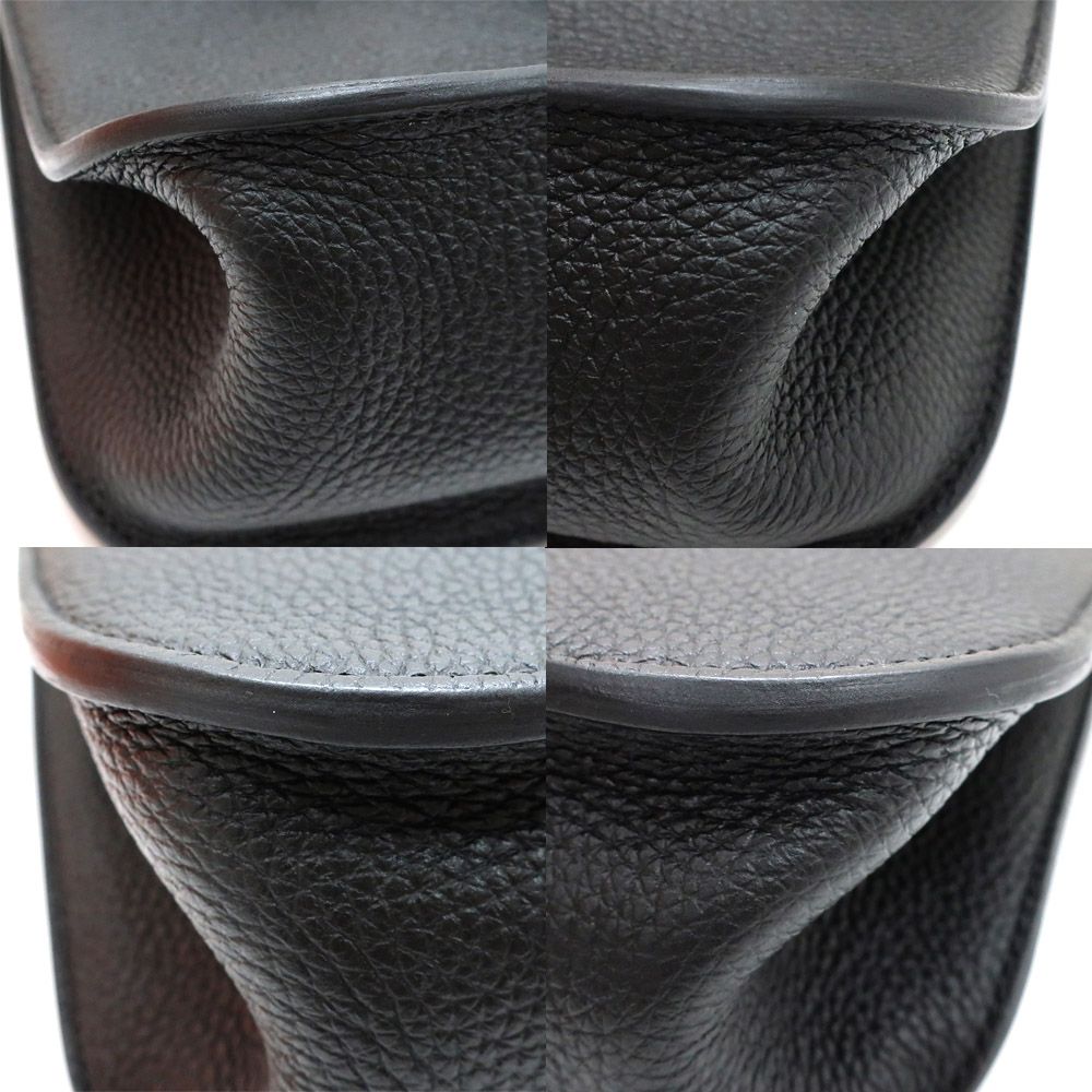 Hermes Heaven Halzan 31 Black Noir Bag Silver