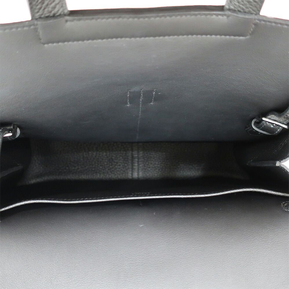 Hermes Heaven Halzan 31 Black Noir Bag Silver