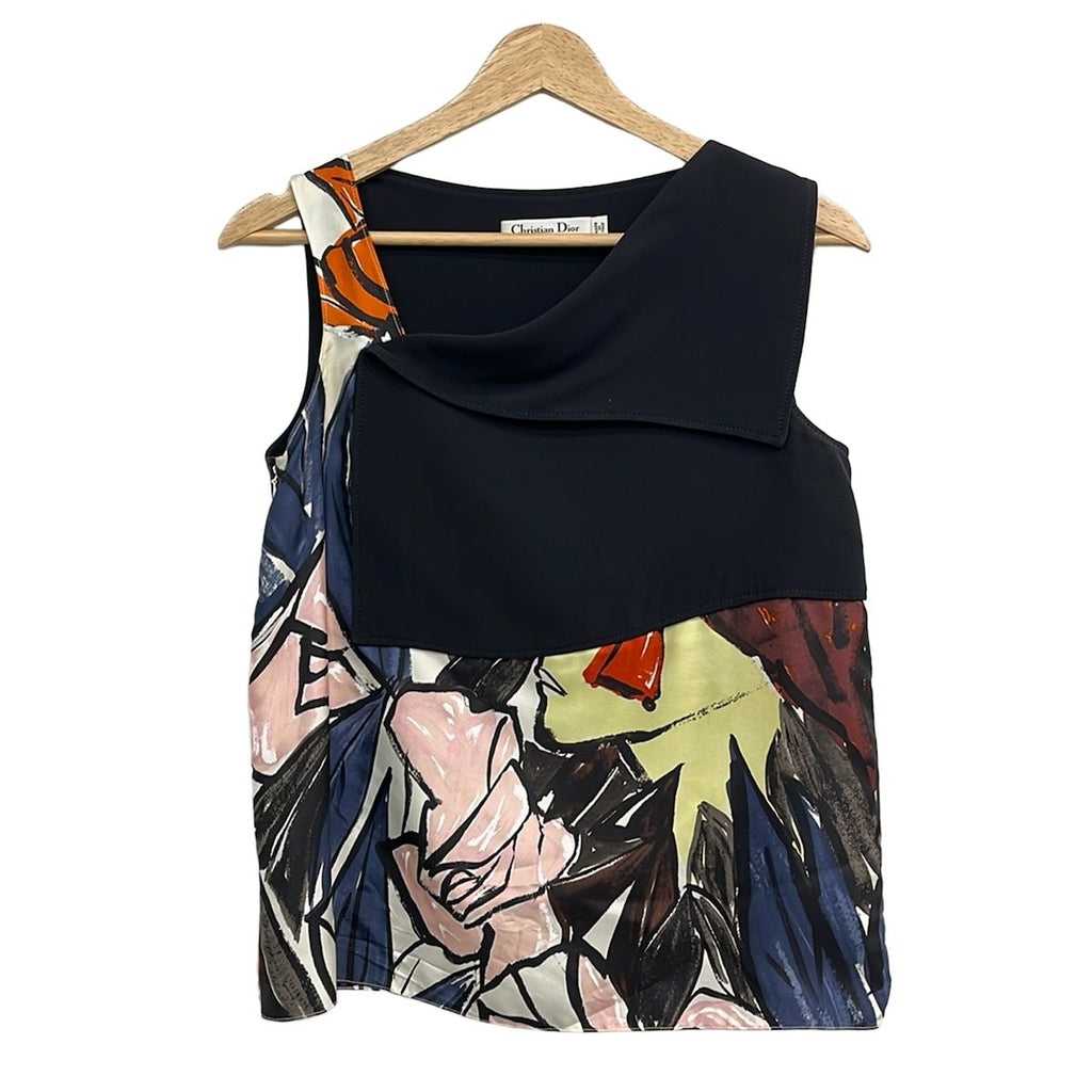 Dior Sleeveless Top I 40 Black Multi Different