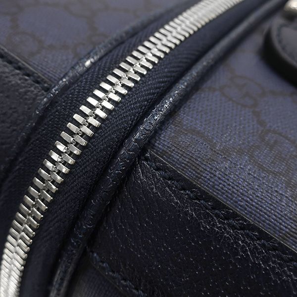 Gucci Travel Bag Savoy Cabin Trolley Small GG Supreme Canvas Leather Navy