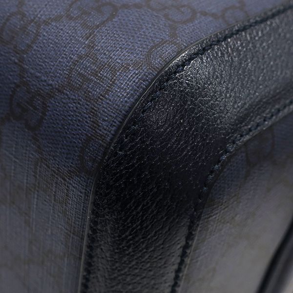 Gucci Travel Bag Savoy Cabin Trolley Small GG Supreme Canvas Leather Navy